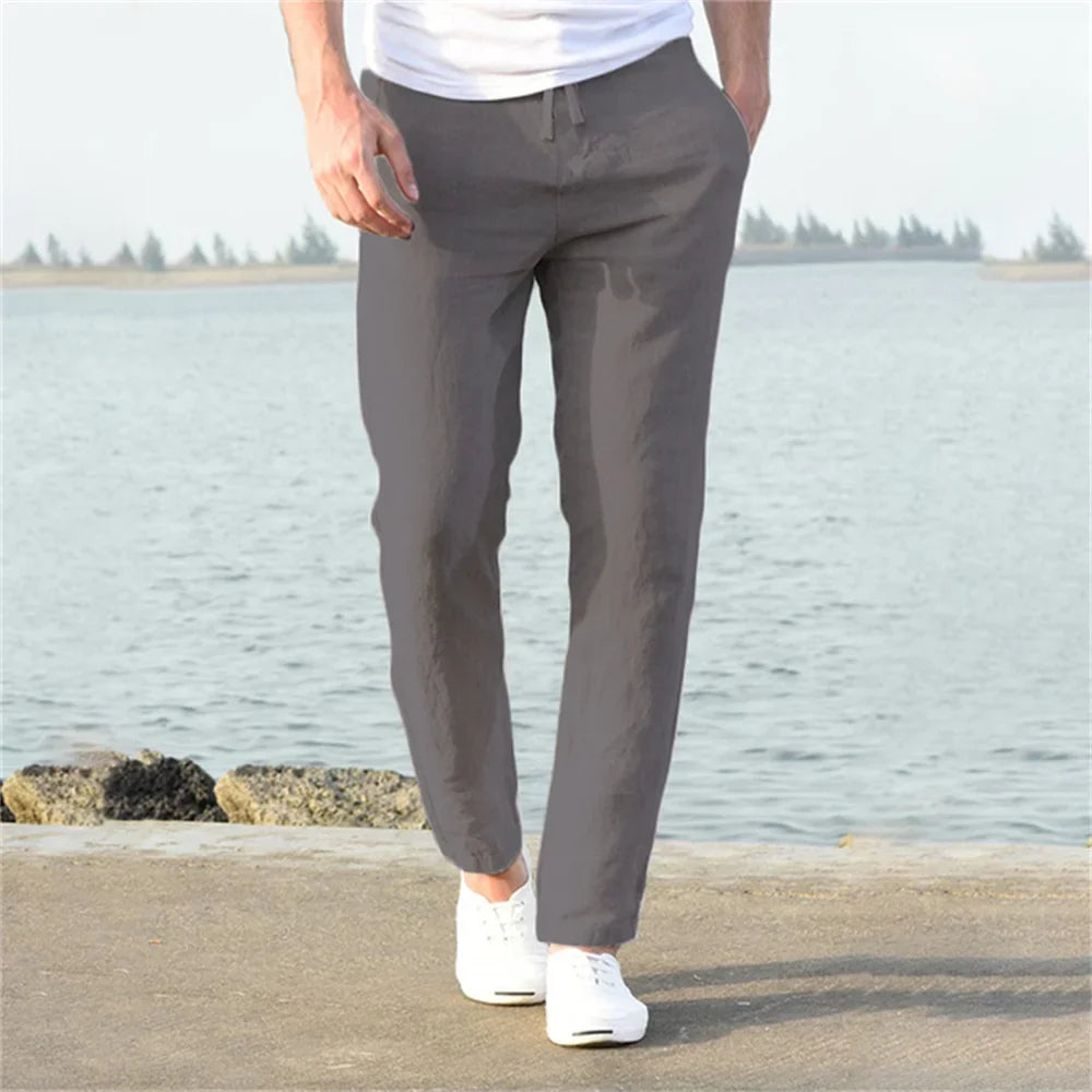 Helvano | Leinenhose für Herren mit Tunnelzug