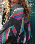 Helvano | Gestreifte gefütterte Jacke für Damen