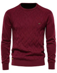 Helvano | Kariertes Herren-Pullover in Marineblau
