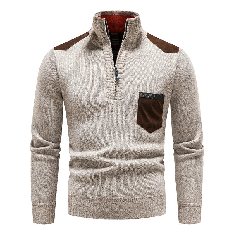 Helvano | Fleece-Pullover mit Zip für Herren