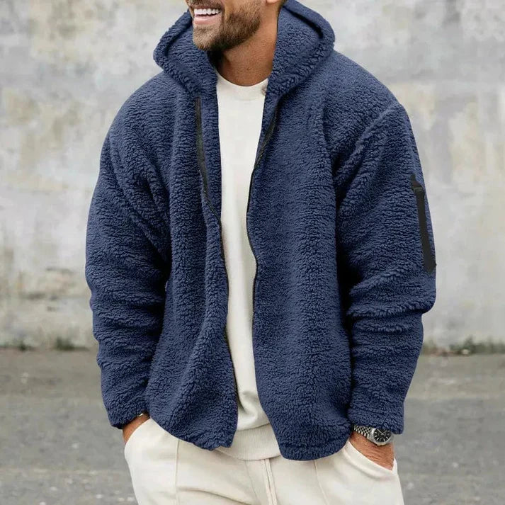 Helvano | Herren Fleecejacke mit Kapuze