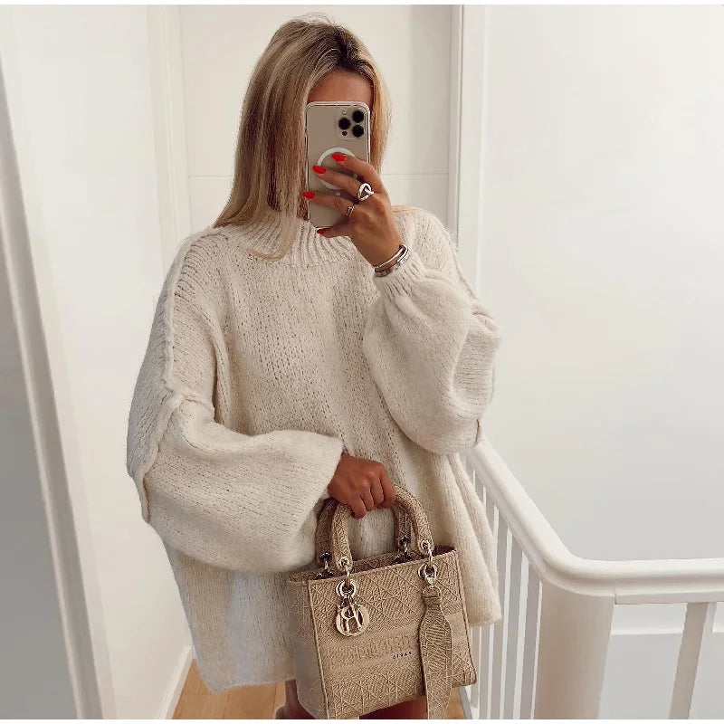 Helvano | Flauschiger Oversize Strickpullover für Damen