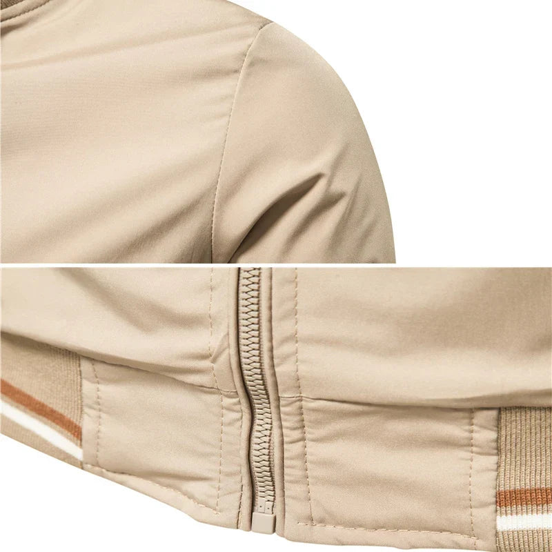 Helvano | Herren Jacke mit Reissverschluss und Kontrast