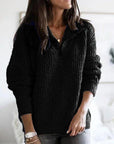 Helvano | Strickpullover mit Half-Zip für Damen