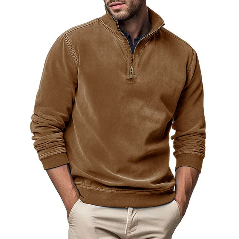 Helvano | Half-Zip Strickpullover für Herren