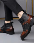 Helvano | Herren Stiefeletten mit Schnalle in Schwarz