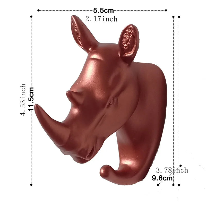 Helvano | Tier-Wandhaken aus Resin für Deko &amp; Ordnung