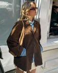 Helvano | Wildlederjacke für Damen in Braun