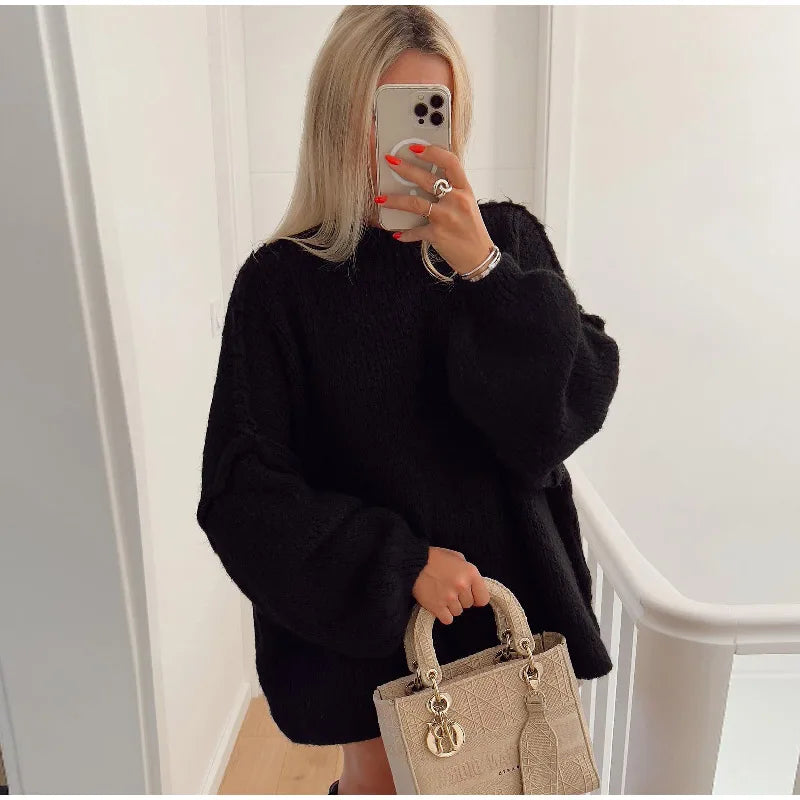 Helvano | Flauschiger Oversize Strickpullover für Damen