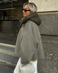 Helvano | Lockere Damenjacke mit Kapuze
