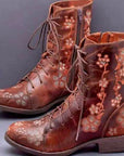 Helvano | Retro-Stiefel mit ethnischer Stickerei für Damen