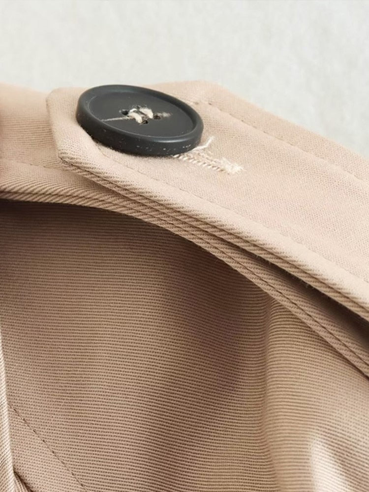 Helvano | Kurzer Trenchcoat für Damen in Beige