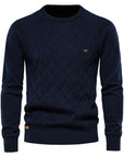 Helvano | Kariertes Herren-Pullover in Marineblau