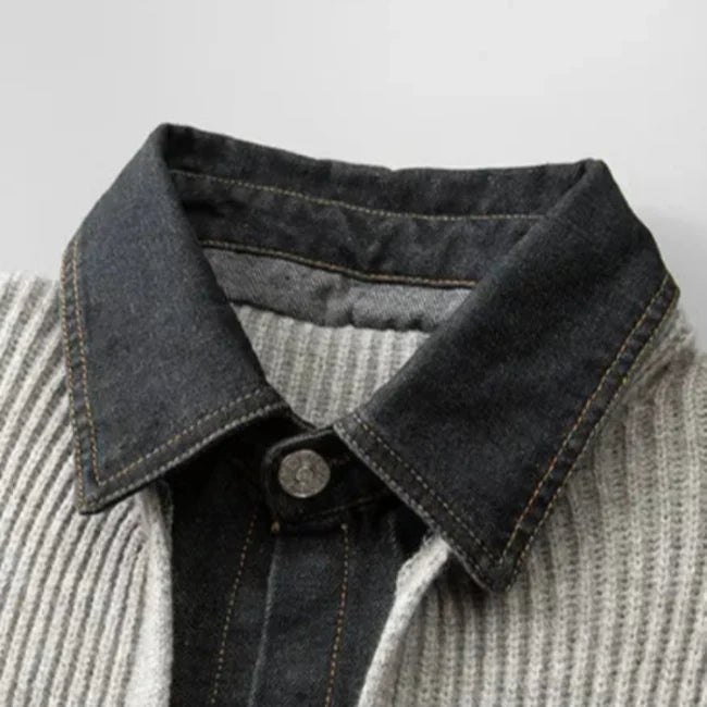 Helvano | Jeansjacke mit Strick für Herren