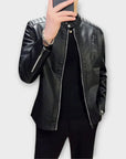 Helvano | Bikerjacke aus Kunstleder für Herren in Schwarz