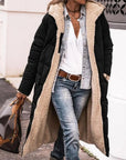 Helvano | Wendbare lange Pufferjacke mit Kapuze für Damen