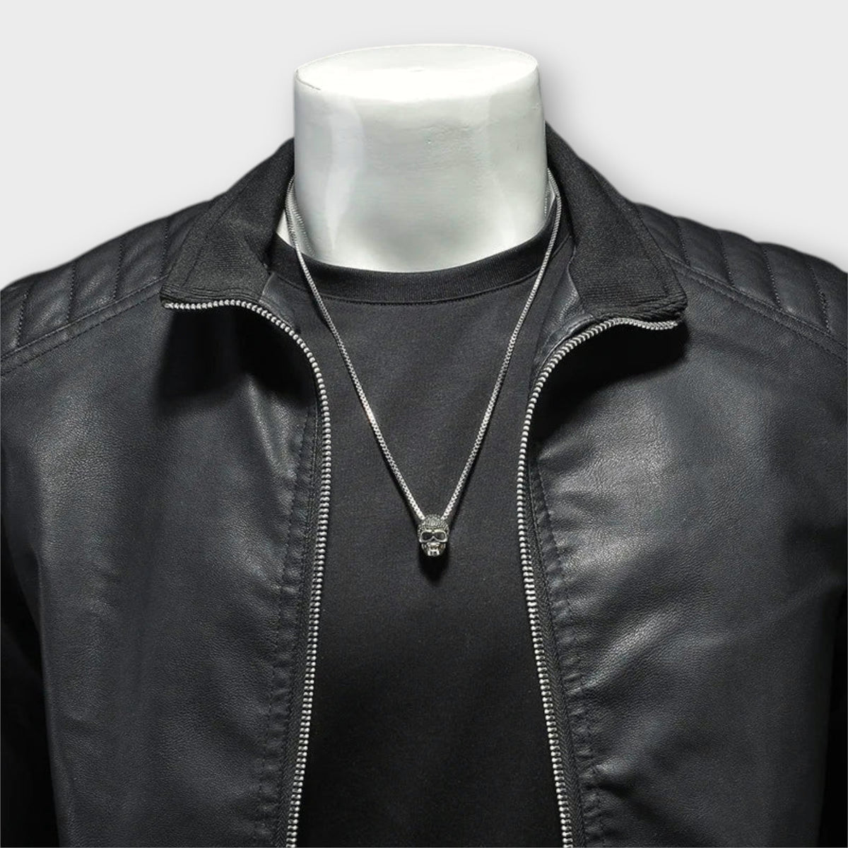 Helvano | Lederjacke mit Stehkragen für Herren