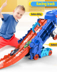 Helvano | Verwandelbares Dino-Rennbahn Spielset für Kinder