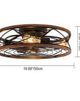 Helvano | Deckenventilator mit Licht und 4 Spots im Industrial-Stil