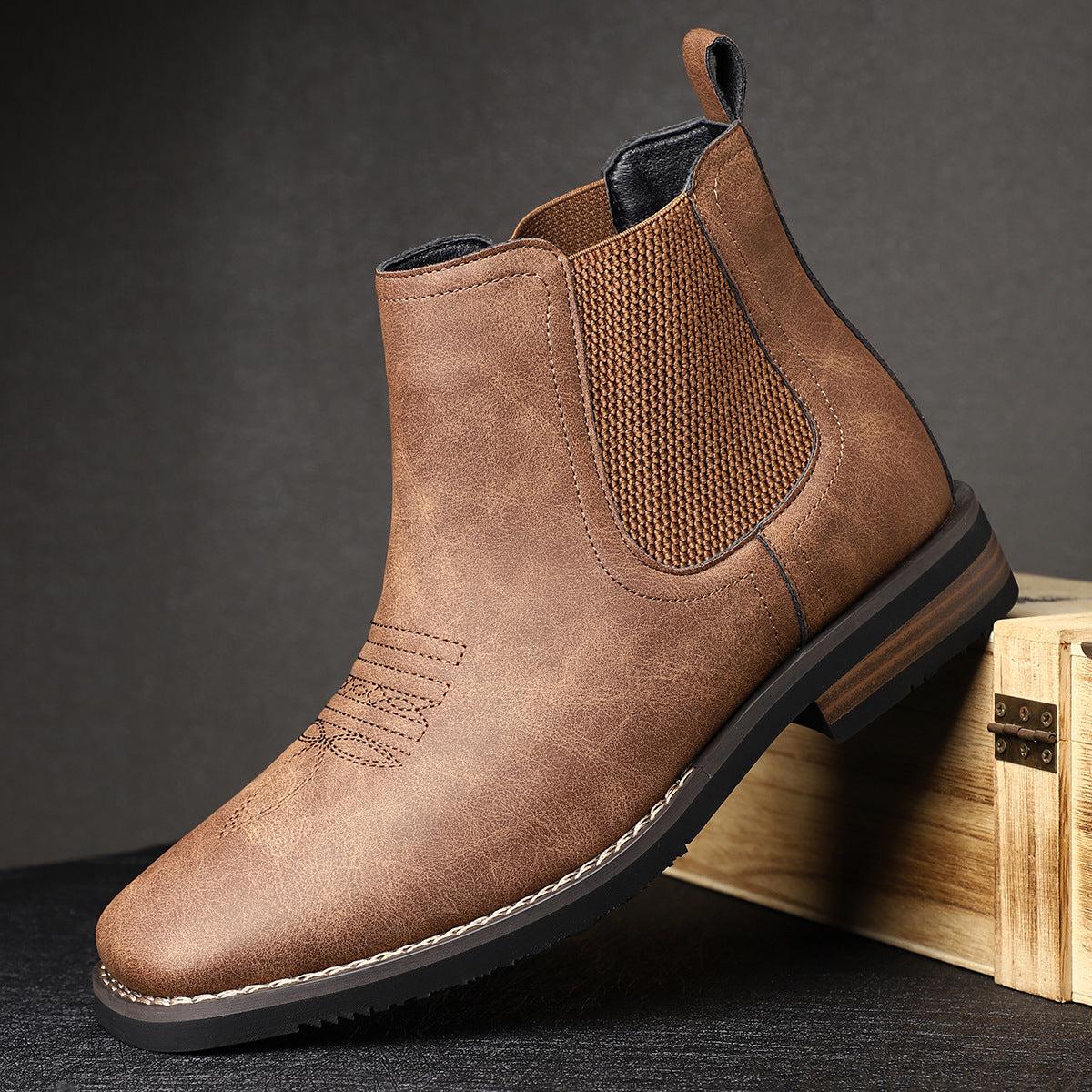 Helvano | Herren Chelsea-Stiefel zum Reinschlüpfen