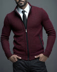 Helvano | Herren Strickweste mit Reissverschluss