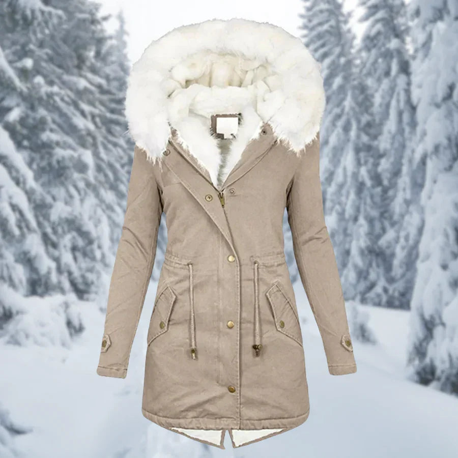 Helvano | Warme Winterjacke für Damen, Mittellang
