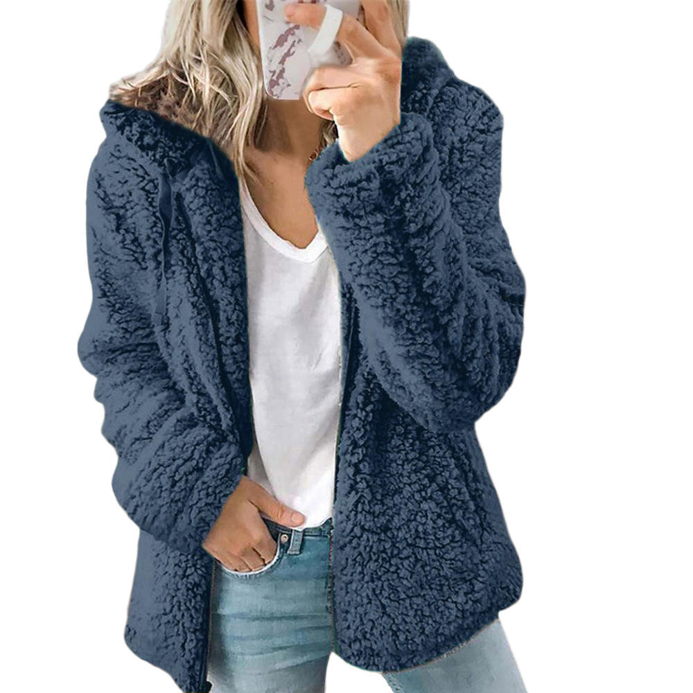 Helvano | Lange Teddy-Fleecejacke für Damen