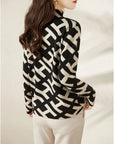 Soviska | Damen Strickpullover mit geometrischem Muster