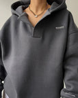 Helvano | Damen Hoodie mit V-Ausschnitt