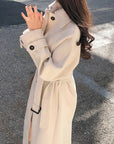 Helvano | Lange Damenjacke in Beige
