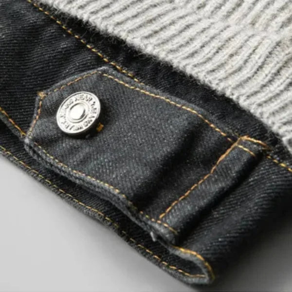 Helvano | Jeansjacke mit Strick für Herren