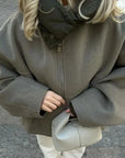 Helvano | Lockere Damenjacke mit Kapuze
