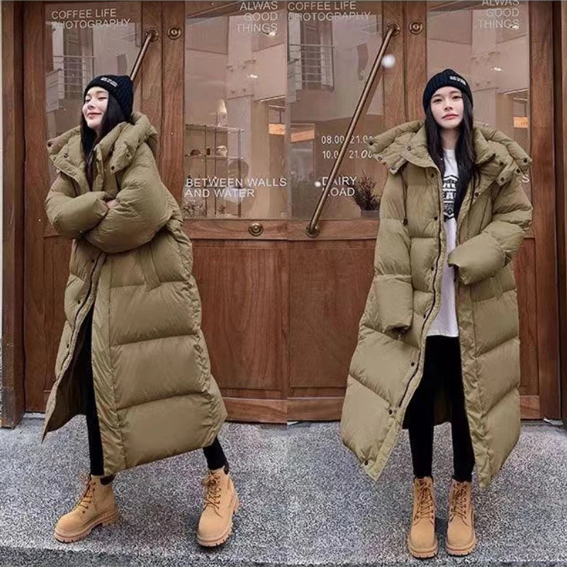 Helvano | Lange Kapuzenjacke für Damen