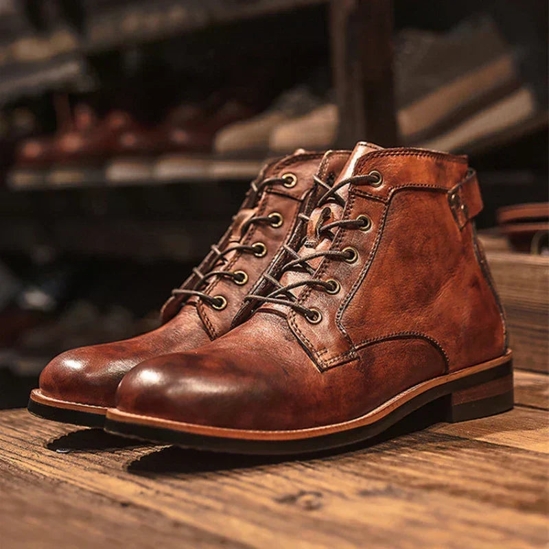 Helvano | Retro Herren-Stiefel mit runder Kappe