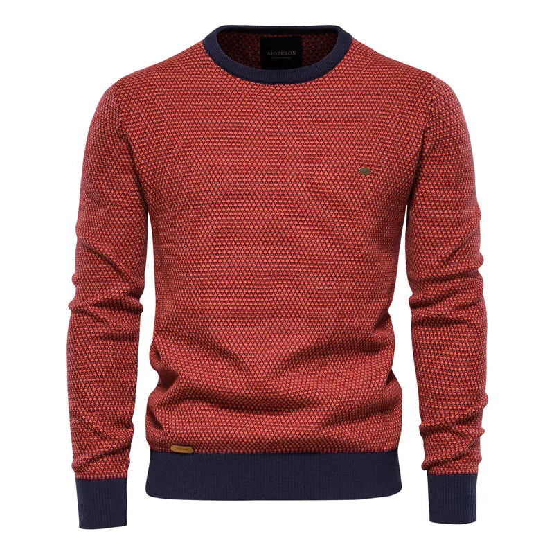 Helvano | Herren Strickpullover mit Karomuster