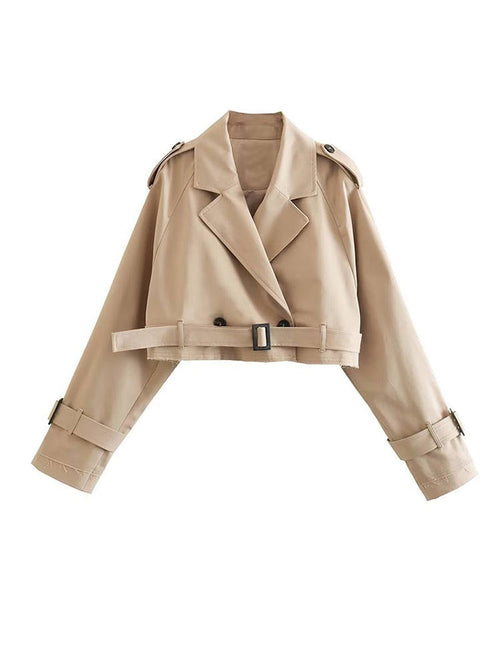 Helvano | Kurzer Trenchcoat für Damen in Beige