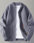 Helvano | Herren Zip-Jacke mit Rippenstruktur
