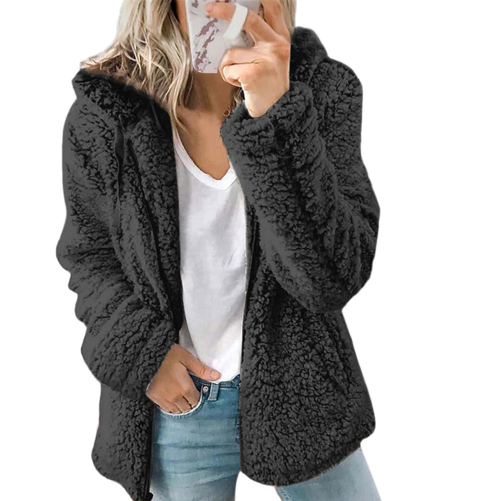 Helvano | Lange Teddy-Fleecejacke für Damen