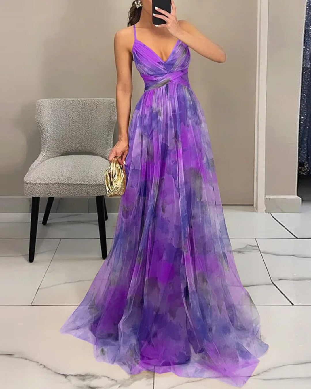 Helvano | Maxikleid mit Blumenmuster für Damen