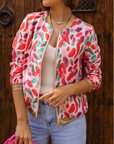 Helvano | Bomberjacke mit Blumenmuster für Damen