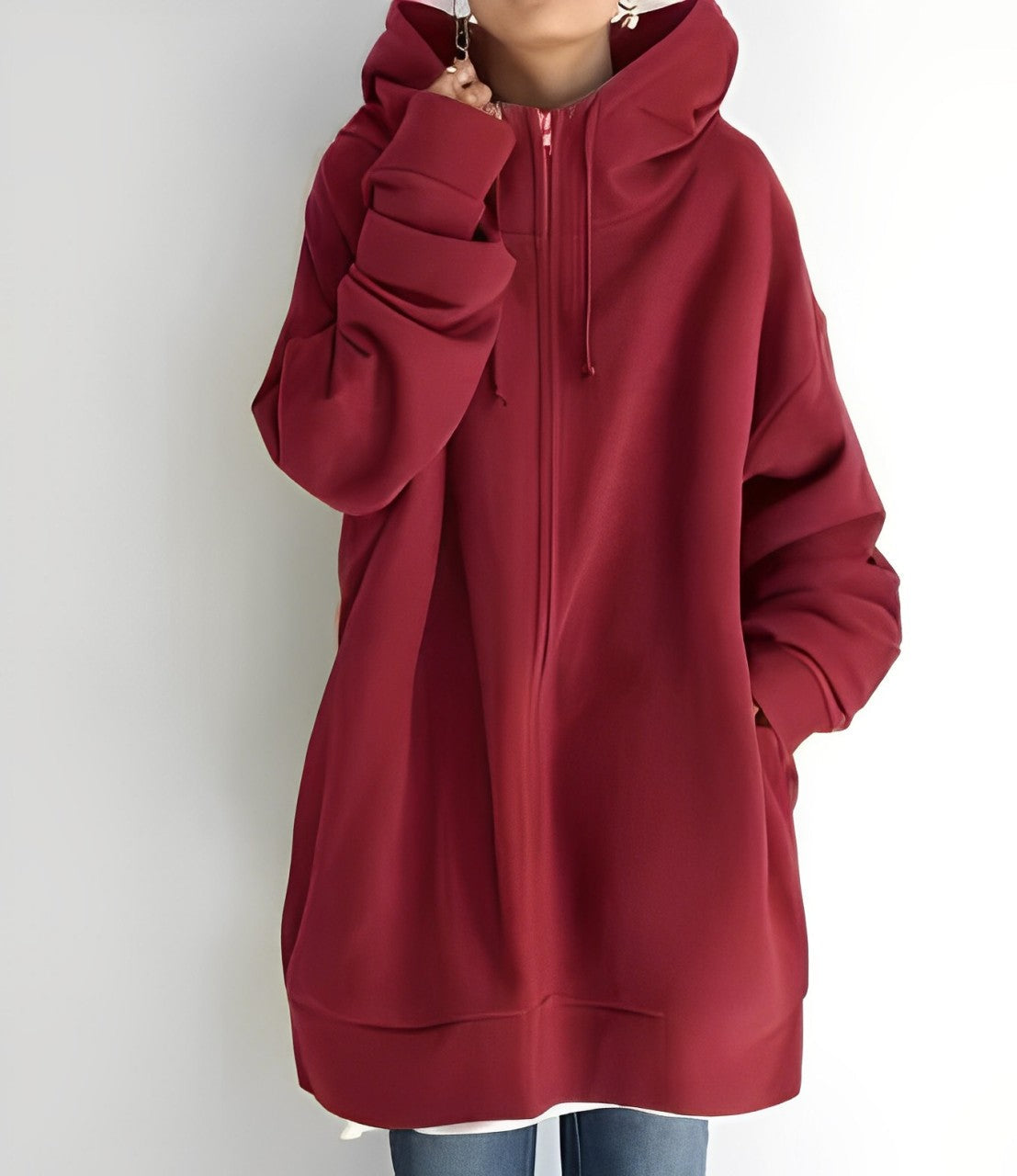Helvano | Fleece-Hoodie mit Reissverschluss für Damen
