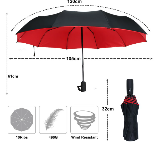 Helvano | Sturmfester Regenschirm