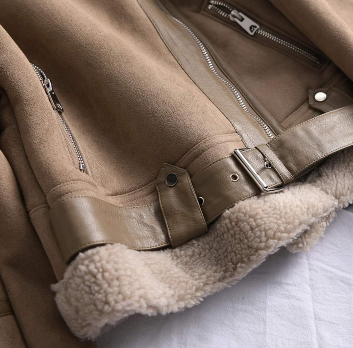 Helvano | Sherpa-Fleece-Bomberjacke für Damen