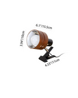 Helvano | Retro Schreibtischlampe mit Klemme aus Holz und Metall