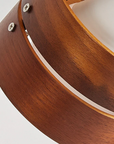 Helvano | Retro Schreibtischlampe mit Klemme aus Holz und Metall
