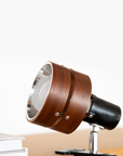 Helvano | Retro Schreibtischlampe mit Klemme aus Holz und Metall
