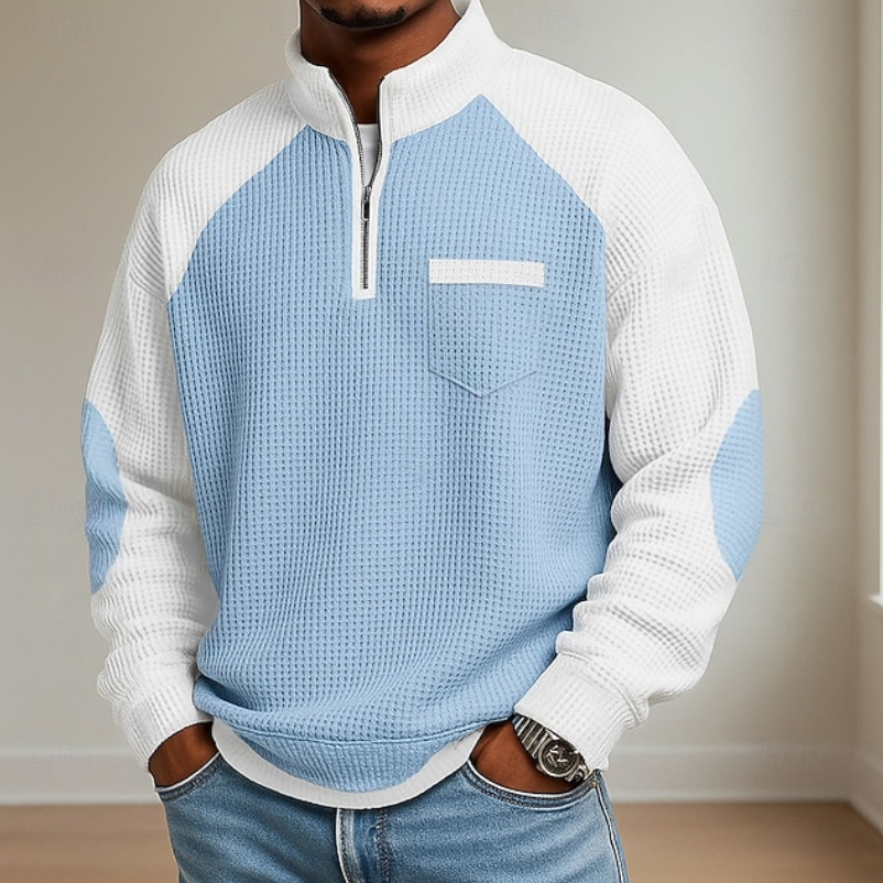 Helvano | Strickpullover mit Half-Zip für Herren