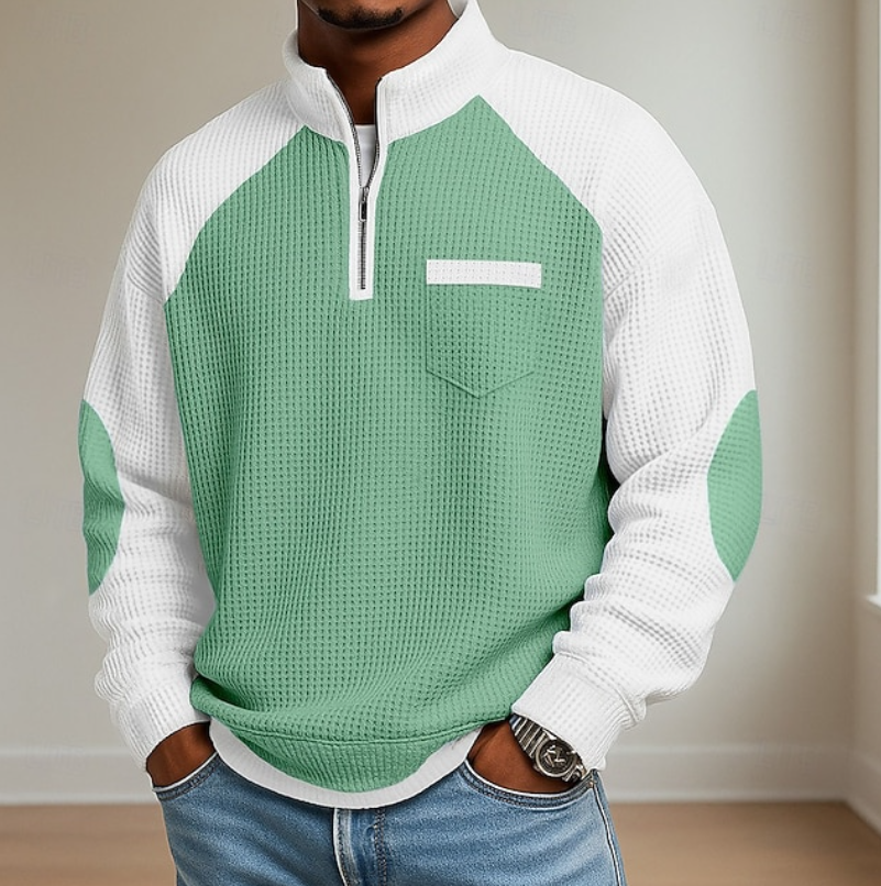 Helvano | Strickpullover mit Half-Zip für Herren