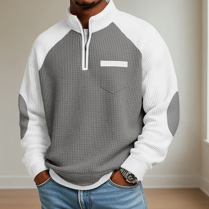 Helvano | Strickpullover mit Half-Zip für Herren