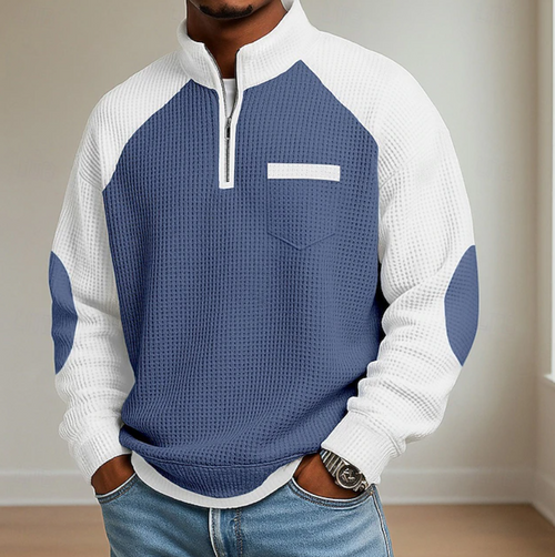 Helvano | Strickpullover mit Half-Zip für Herren